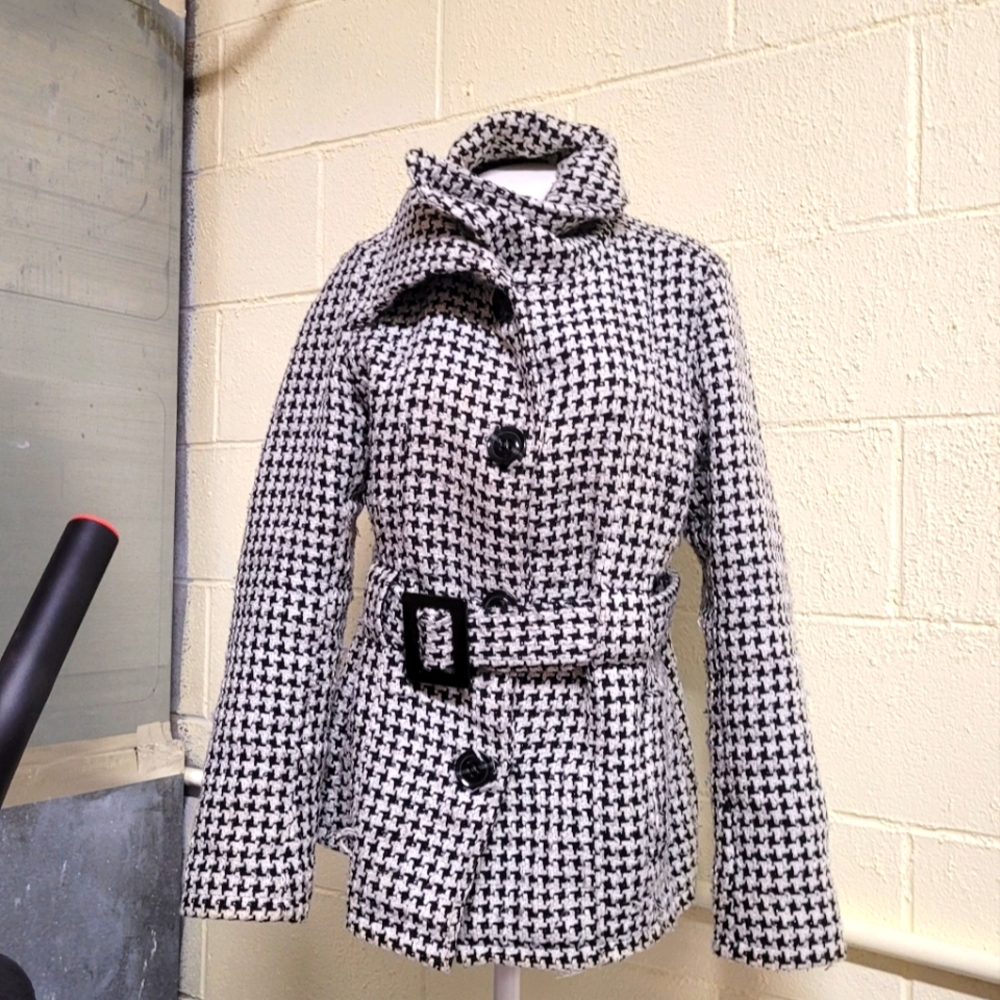 MEJANE Houndstoooth Winter Coat